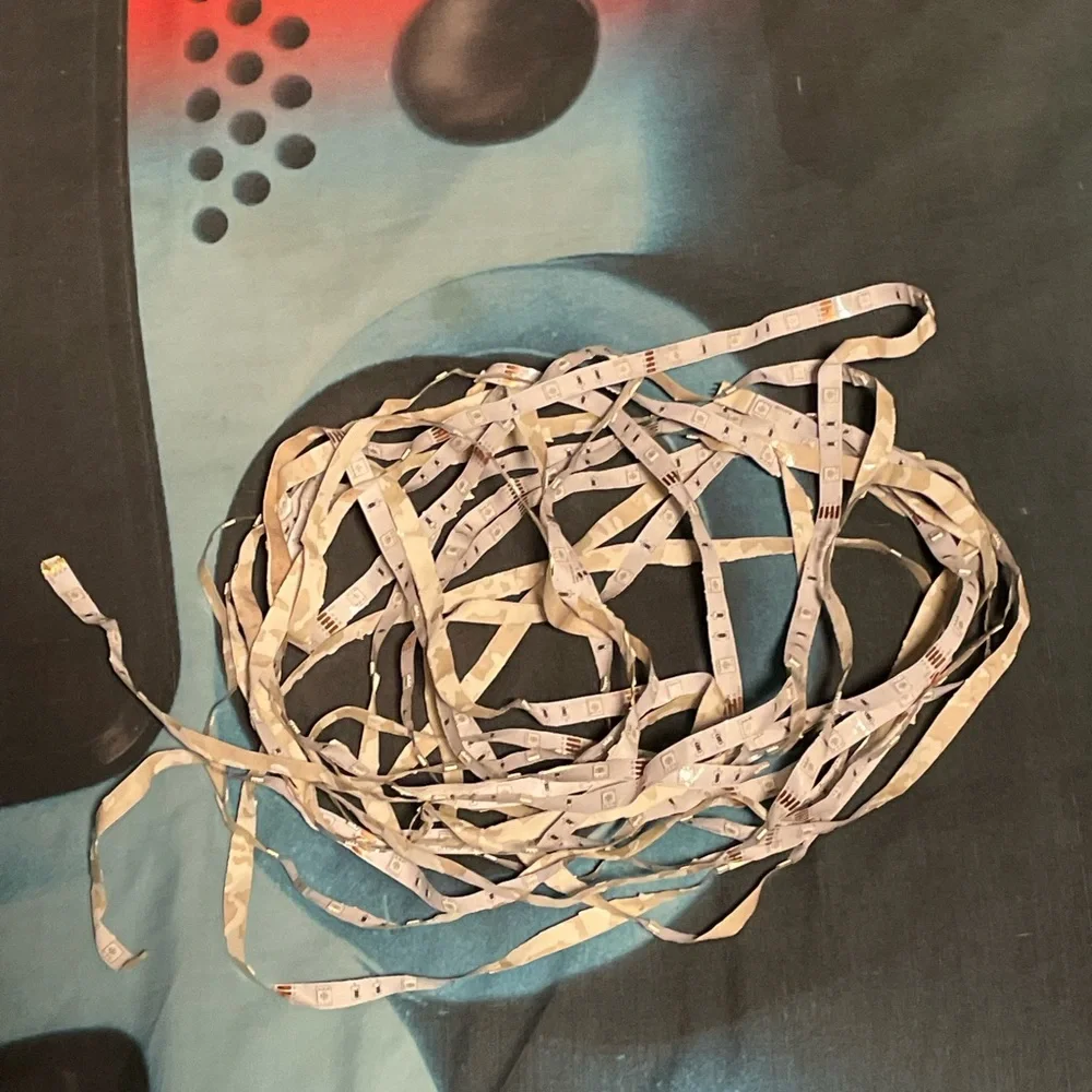 RGB LED Light Strip with White Connectors Broken For Part.